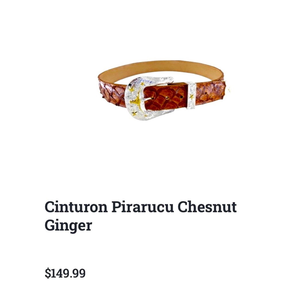 Western Belt Pirarucu Chesnut Ginger - Picture 4 of 12